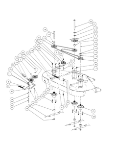 Fabricated Deck Spindle Assembly (2009) Diagram and Parts List for M60-KH (53BH8CT6050-27HP-OHV)(2009 & Before) Cub Cadet Lawn Tractor